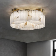 Contemporary Alabaster Flush Mount Ceiling Lamp - GILDLAMPS