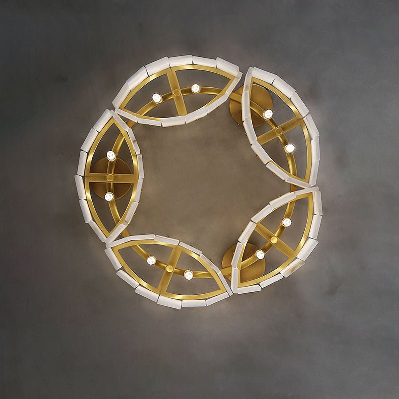Contemporary Alabaster Flush Mount Ceiling Lamp - GILDLAMPS