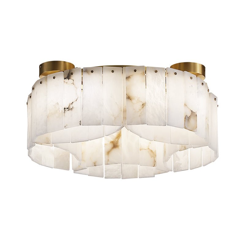 Contemporary Alabaster Flush Mount Ceiling Lamp - GILDLAMPS