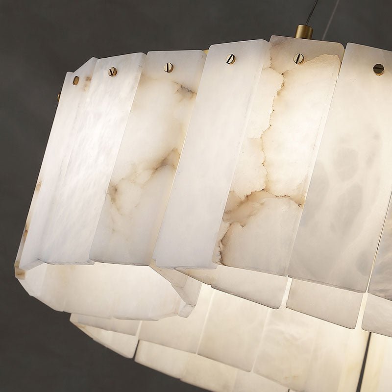 Contemporary Alabaster Flush Mount Ceiling Lamp - GILDLAMPS