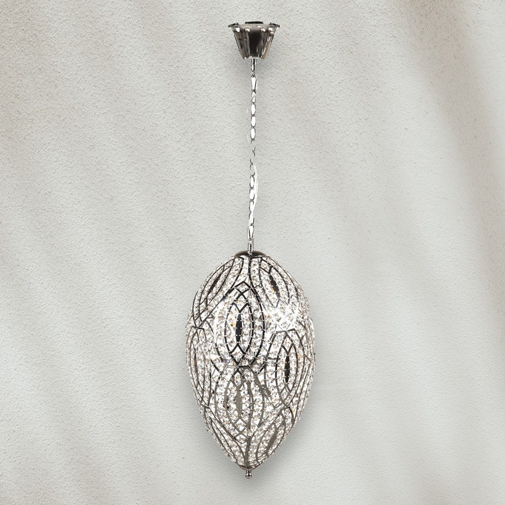 Decorative Crystal Pendant Light with Metal Frame - GILDLAMPS
