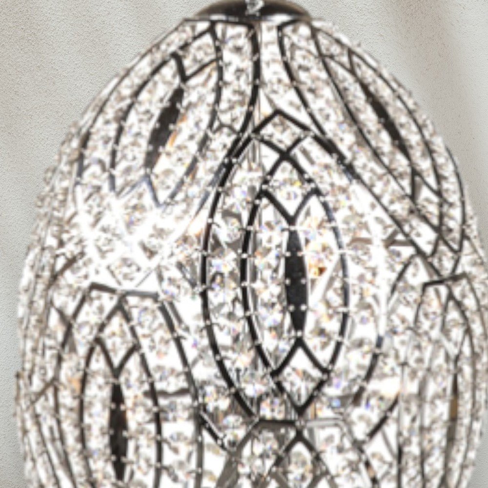 Decorative Crystal Pendant Light with Metal Frame - GILDLAMPS