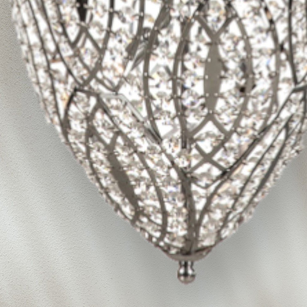 Decorative Crystal Pendant Light with Metal Frame - GILDLAMPS