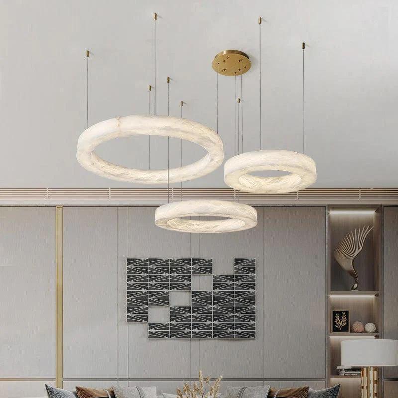 Kyklos Alabaster Chandelier Light - GILDLAMPS