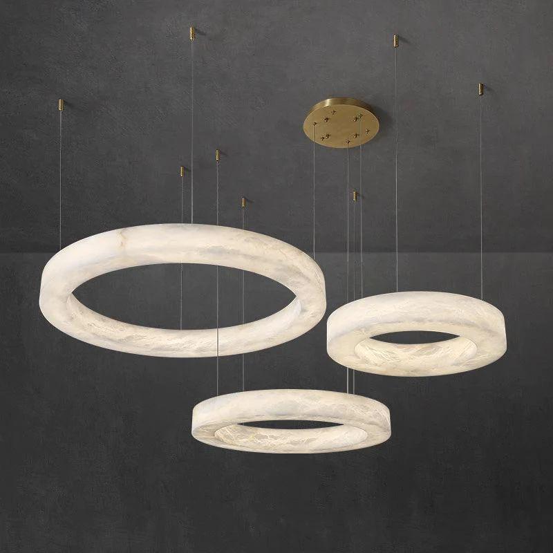 Kyklos Alabaster Chandelier Light - GILDLAMPS
