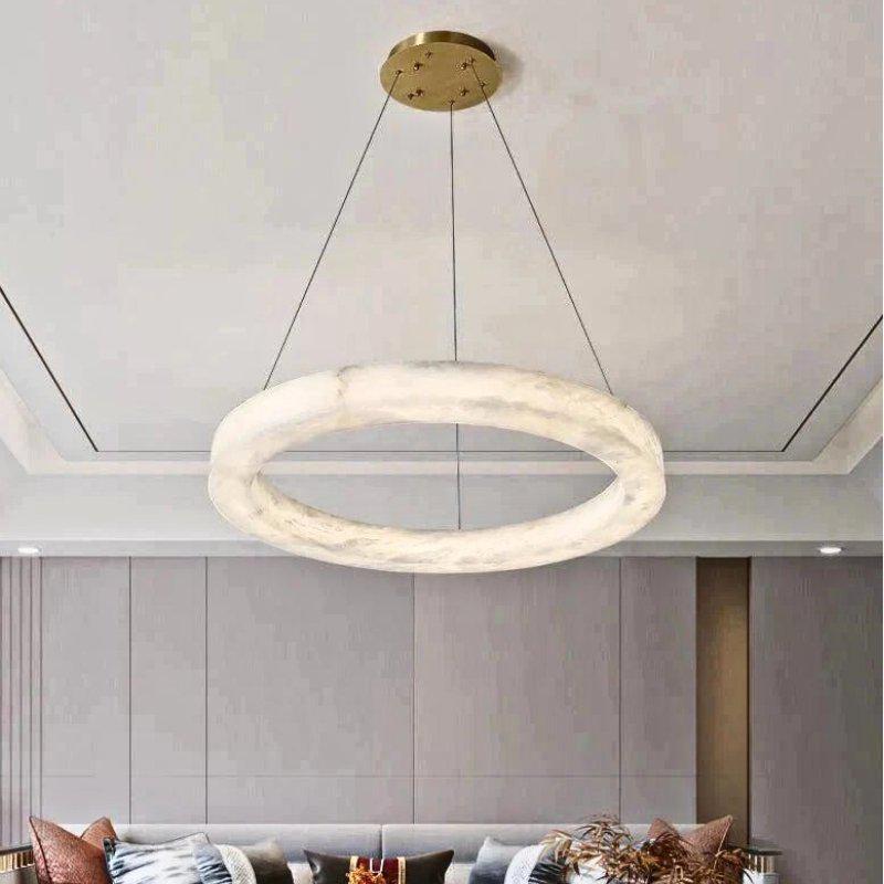 Kyklos Alabaster Chandelier Light - GILDLAMPS