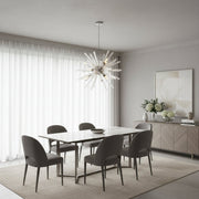 Modern Crystal Flush Mount Ceiling Light with Metal Base - GILDLAMPS