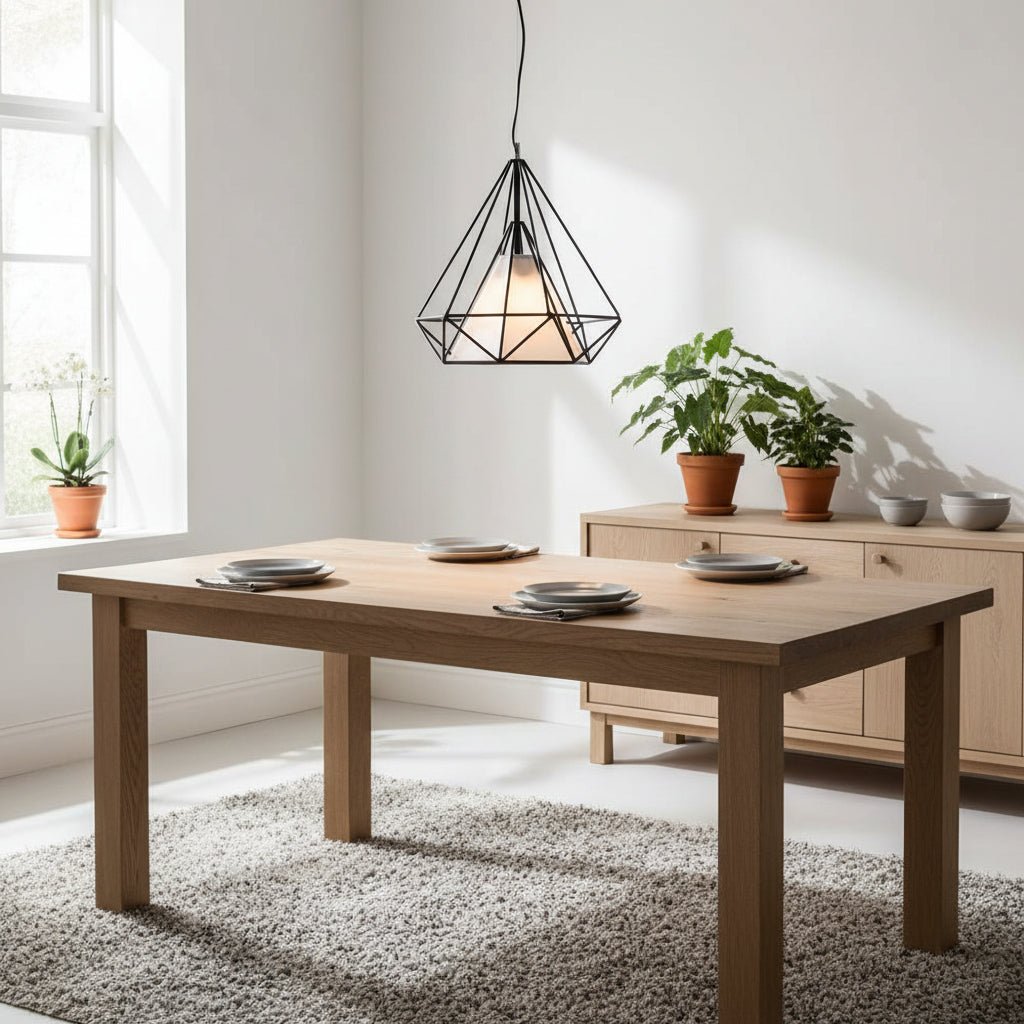 Modern Geometric Pendant Light with Black Frame - GILDLAMPS