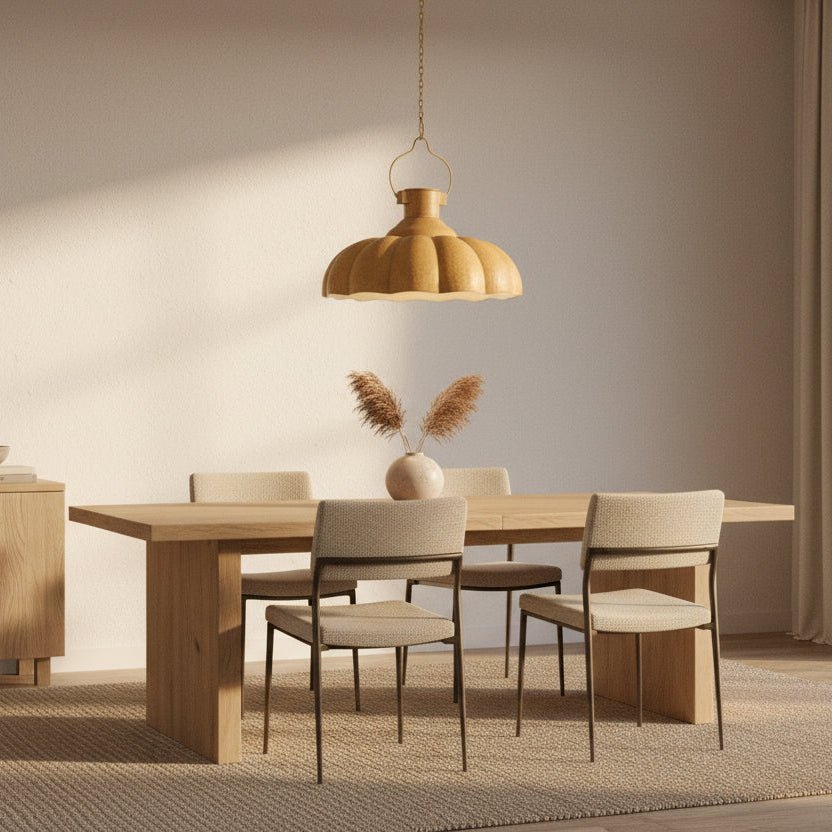 Modern Hanging Pendant Light with Sculpted Shade - GILDLAMPS