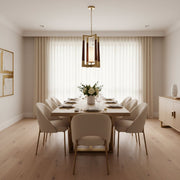 Modern Pendant Light with Wood and Metal Frame - GILDLAMPS