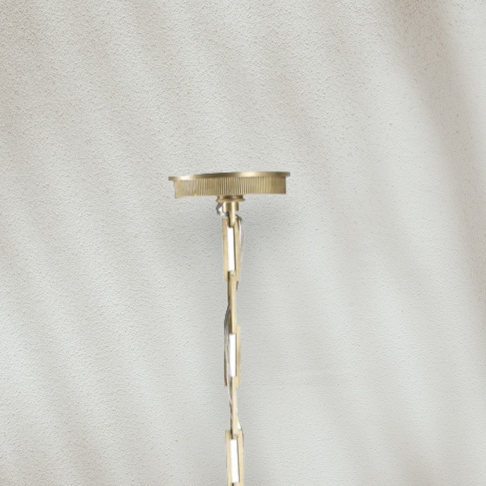 Modern Pendant Light with Wood and Metal Frame - GILDLAMPS