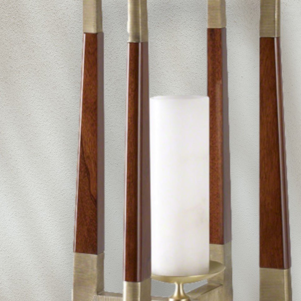 Modern Pendant Light with Wood and Metal Frame - GILDLAMPS