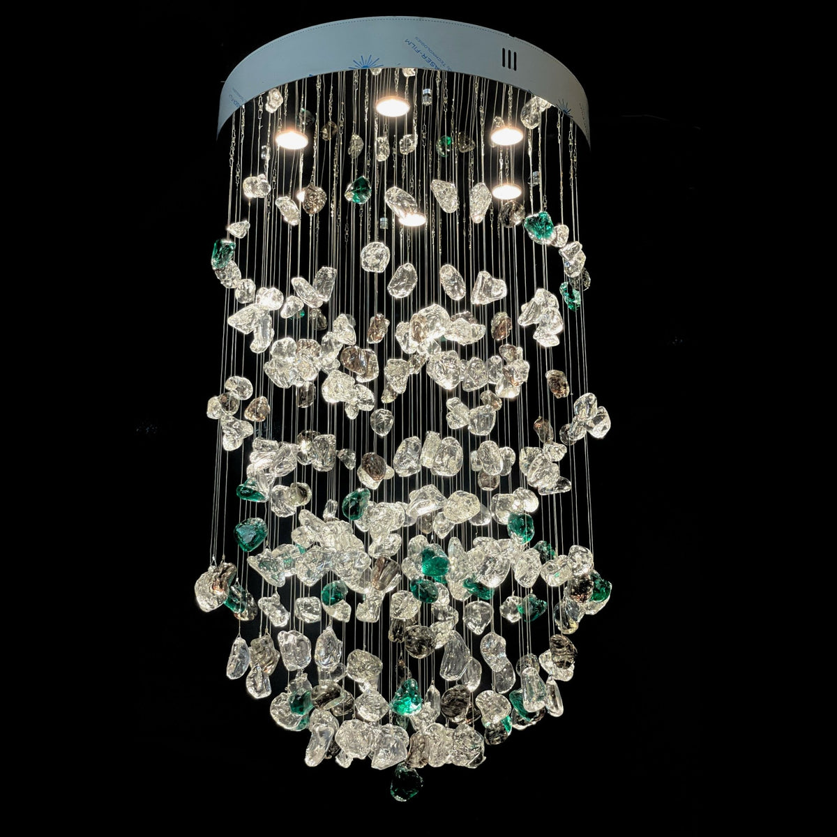 Rainfall Glass Gem Stone Chandelier - GILDLAMPS