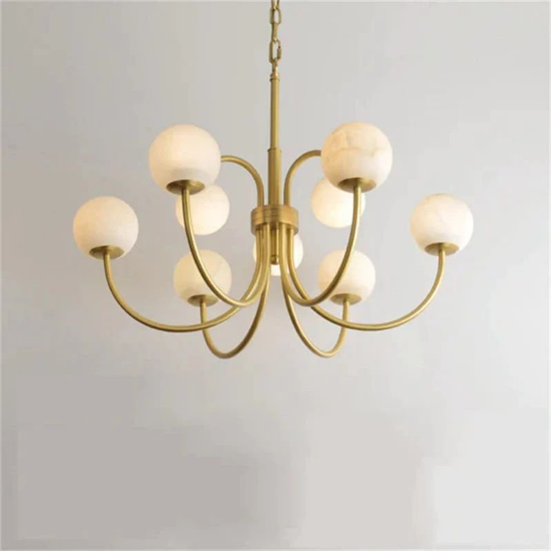 Sienna Alabaster Radial Chandelier - GILDLAMPS