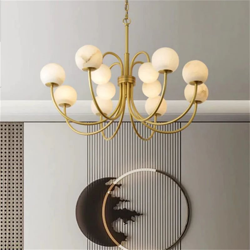 Sienna Alabaster Radial Chandelier - GILDLAMPS