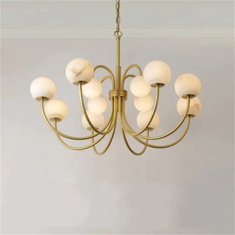 Sienna Alabaster Radial Chandelier - GILDLAMPS