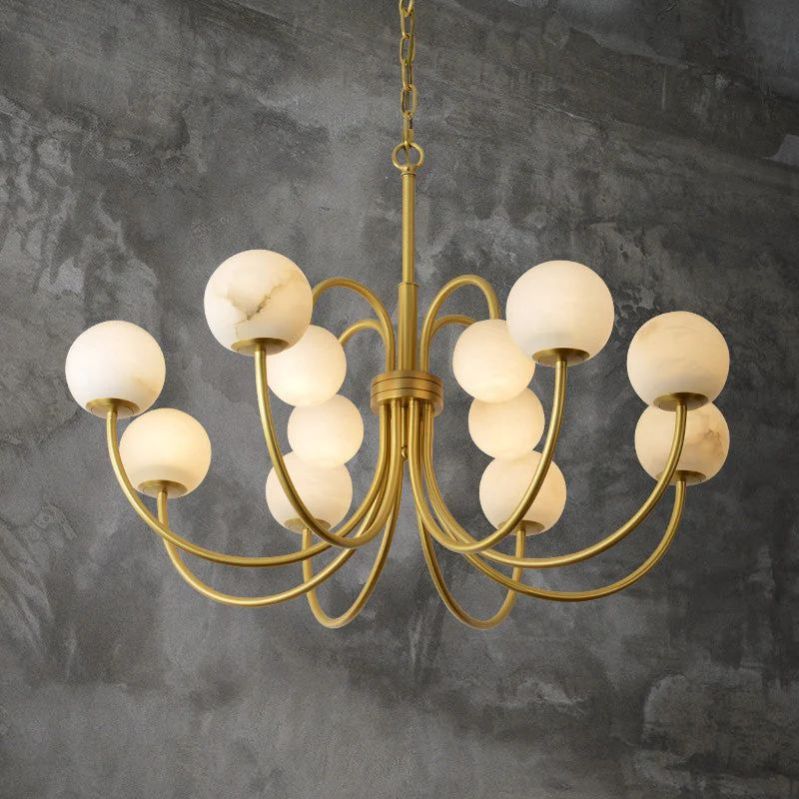 Sienna Alabaster Radial Chandelier - GILDLAMPS