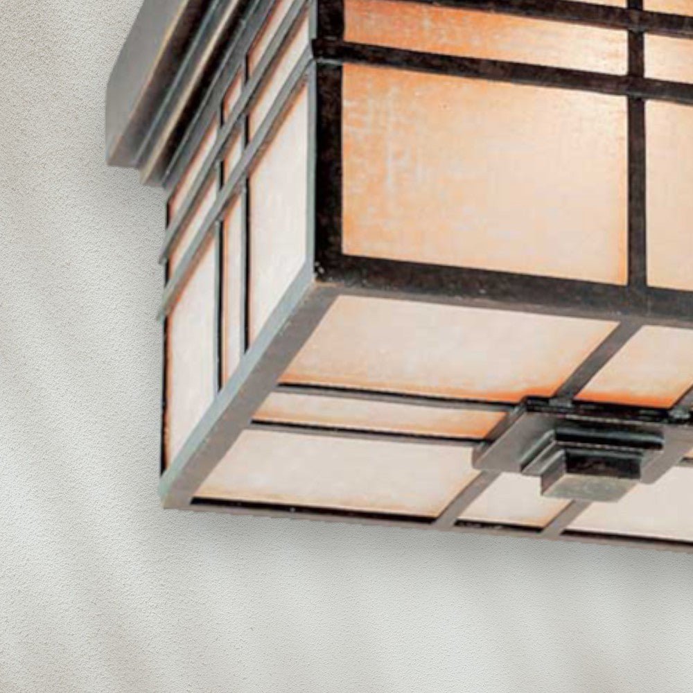 Traditional Square Ceiling Light with Frosted Glass - GILDLAMPS