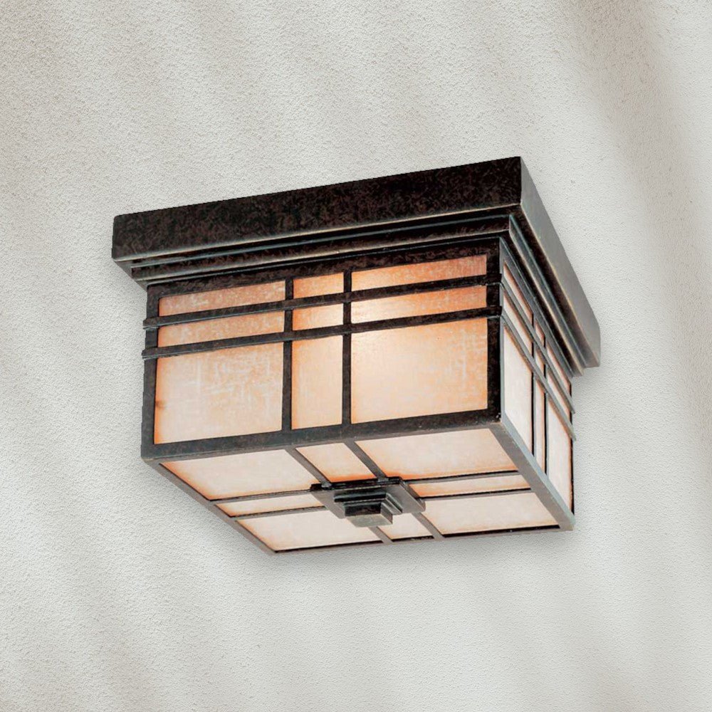 Traditional Square Ceiling Light with Frosted Glass - GILDLAMPS
